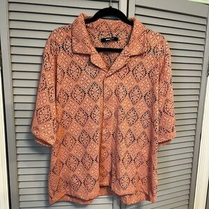 Fashion Nova Men "Sunday Service" buttoned shirt